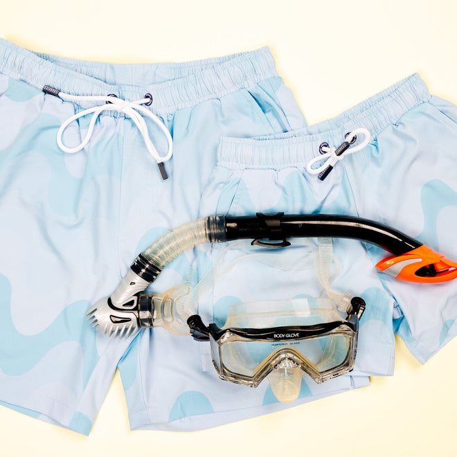 Mint Waves Father & Son Swim Shorts Set