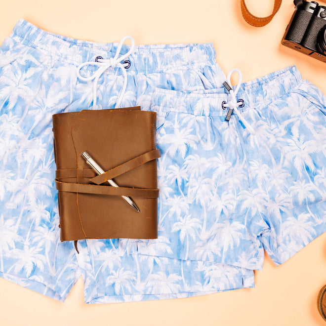 Maui Palm Father & Son Swim Shorts Set