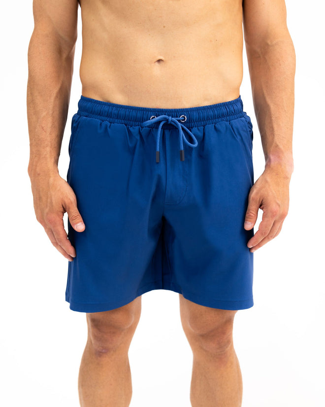 Indigo swim shorts