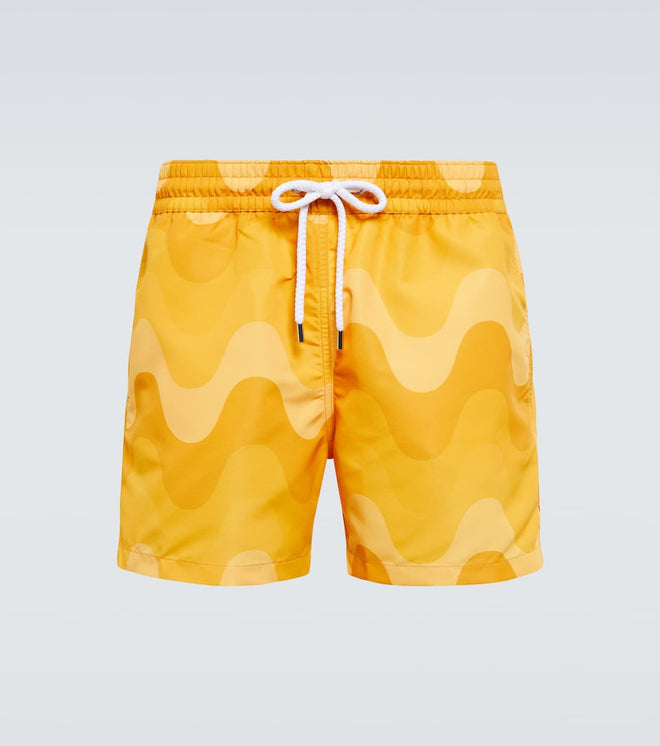 Yellow Wave Swim Shorts