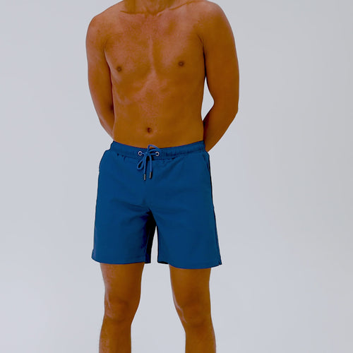 Men Indigo Swim Shorts