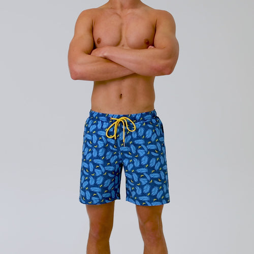 Feather and Stork Father & Son Swim Shorts Set