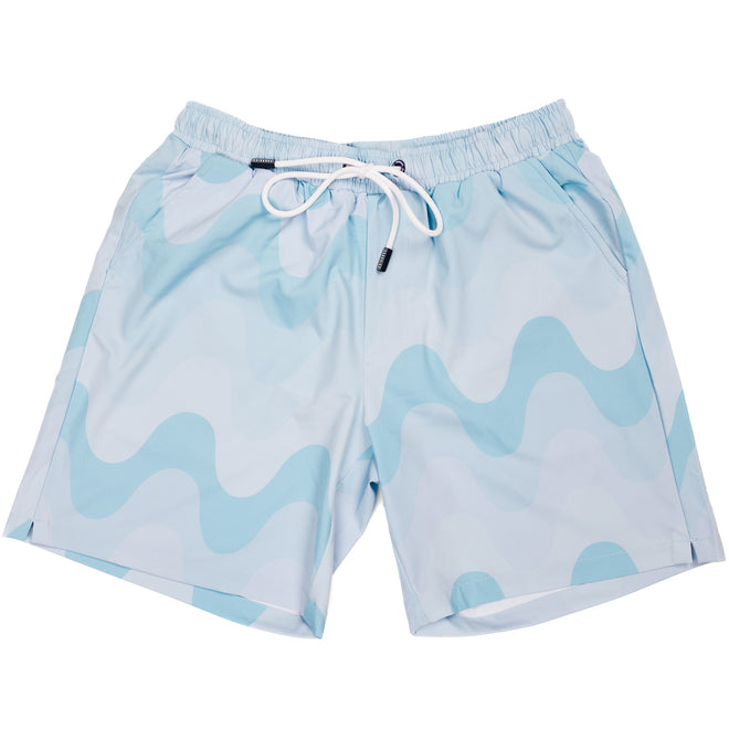 Men Mint Wave Swim Shorts