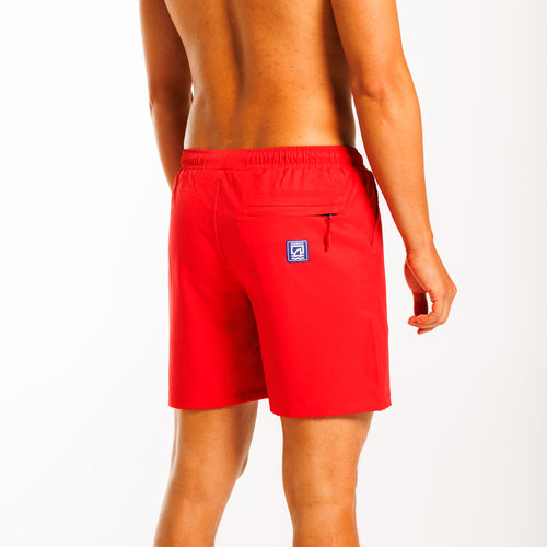 Men Red Swim Shorts