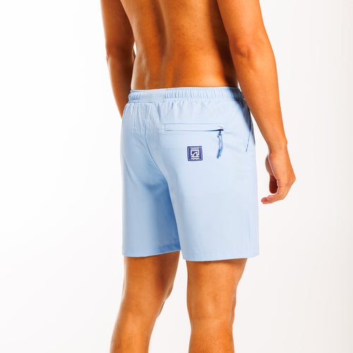 Men Light Blue Swim Shorts